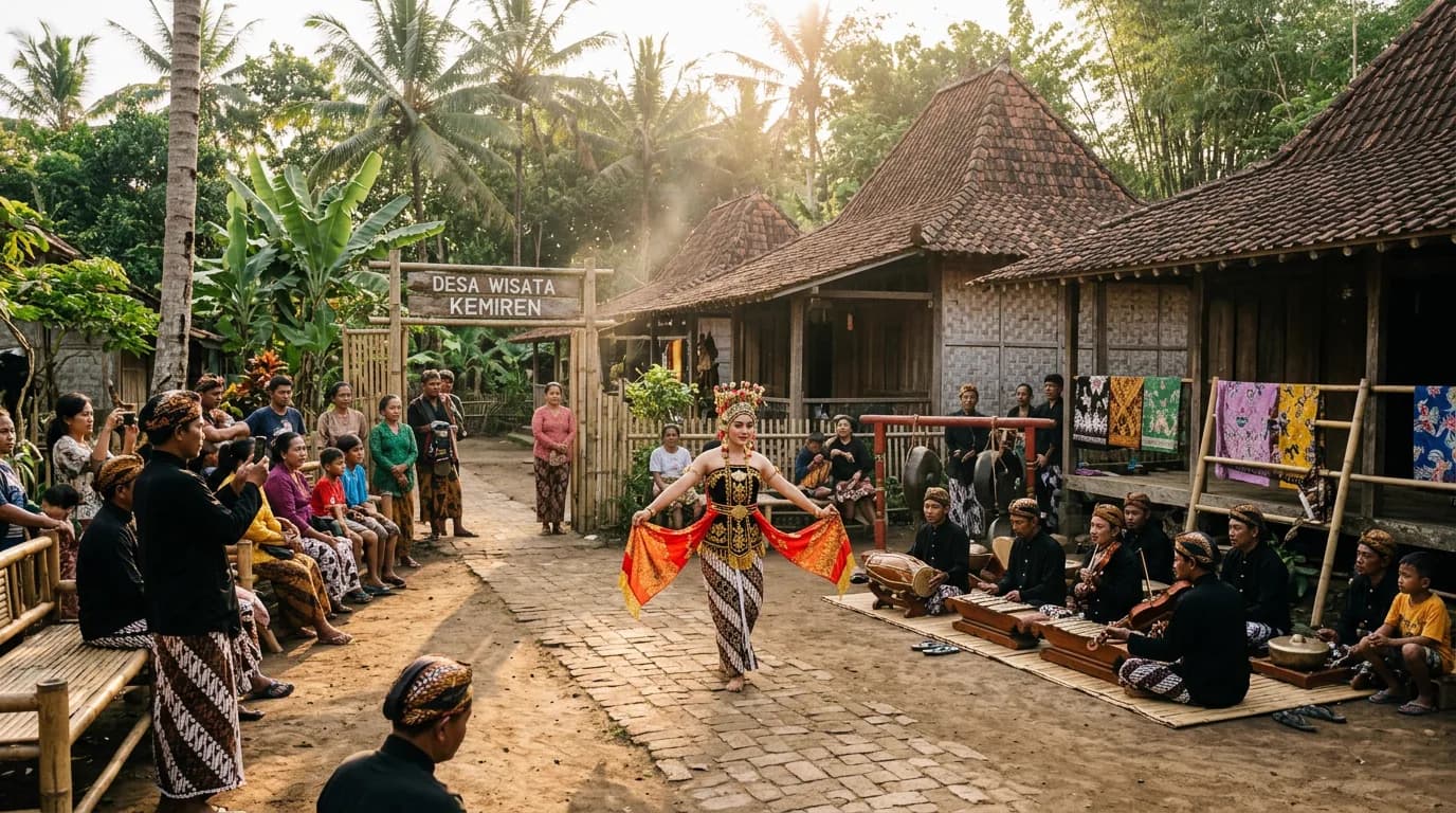 Traditional village atmosphere in Kemiren Banyuwangi