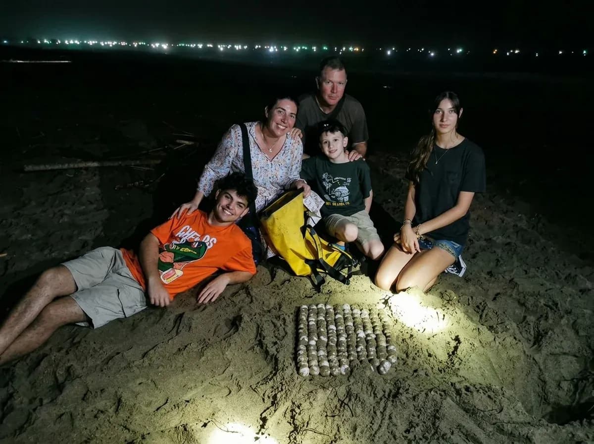 Night turtle patrol with a Sukamade ranger