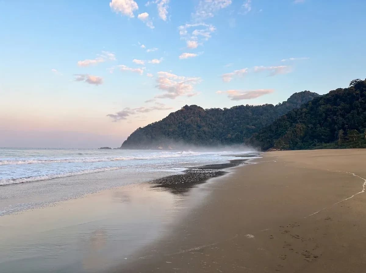 Sukamade beach morning landscape